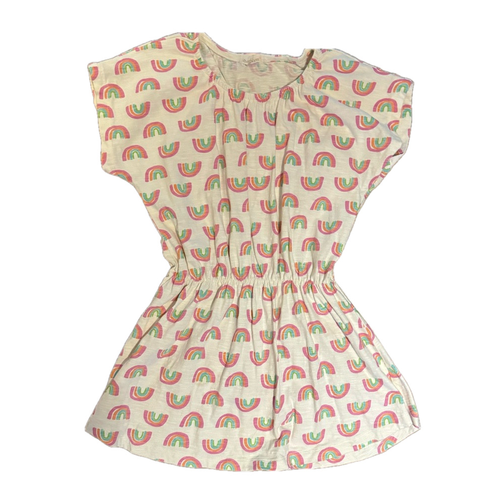 Everbloom girls rainbows dress size 5 - cream with rainbows excellent condition